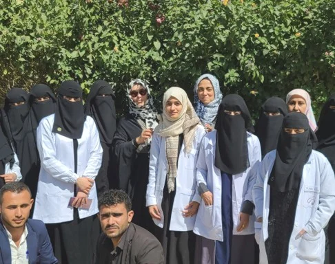 فعالية تدريب طلاب قطاع الصحة في مؤسسة يمن للتدريب والتوظيف 